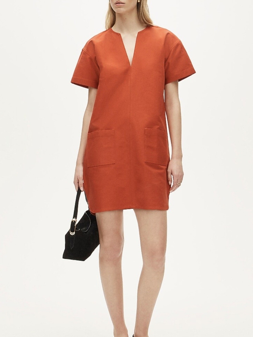 J. Crew Petite patch-pocket pullover dress structured cotton NWT Petite Small
